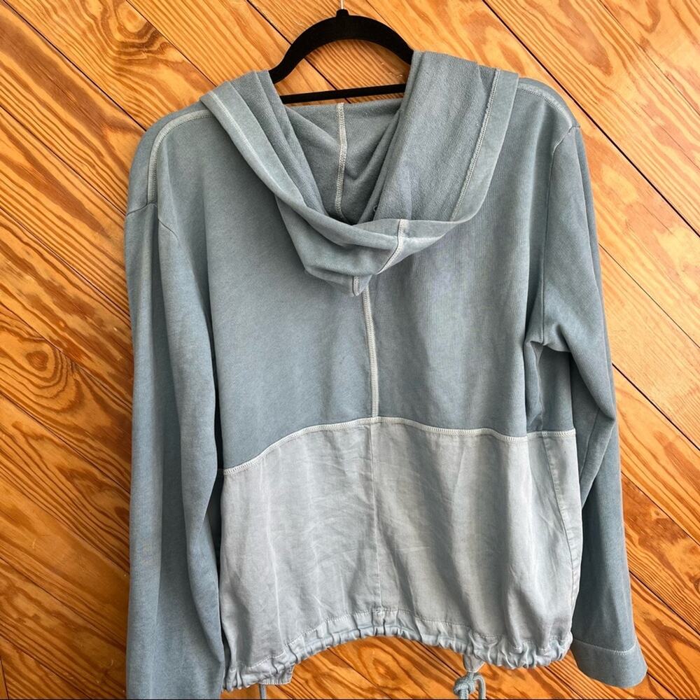Anthropologie Two Tone Hoodie Zip Jacket - Picture 2 of 6